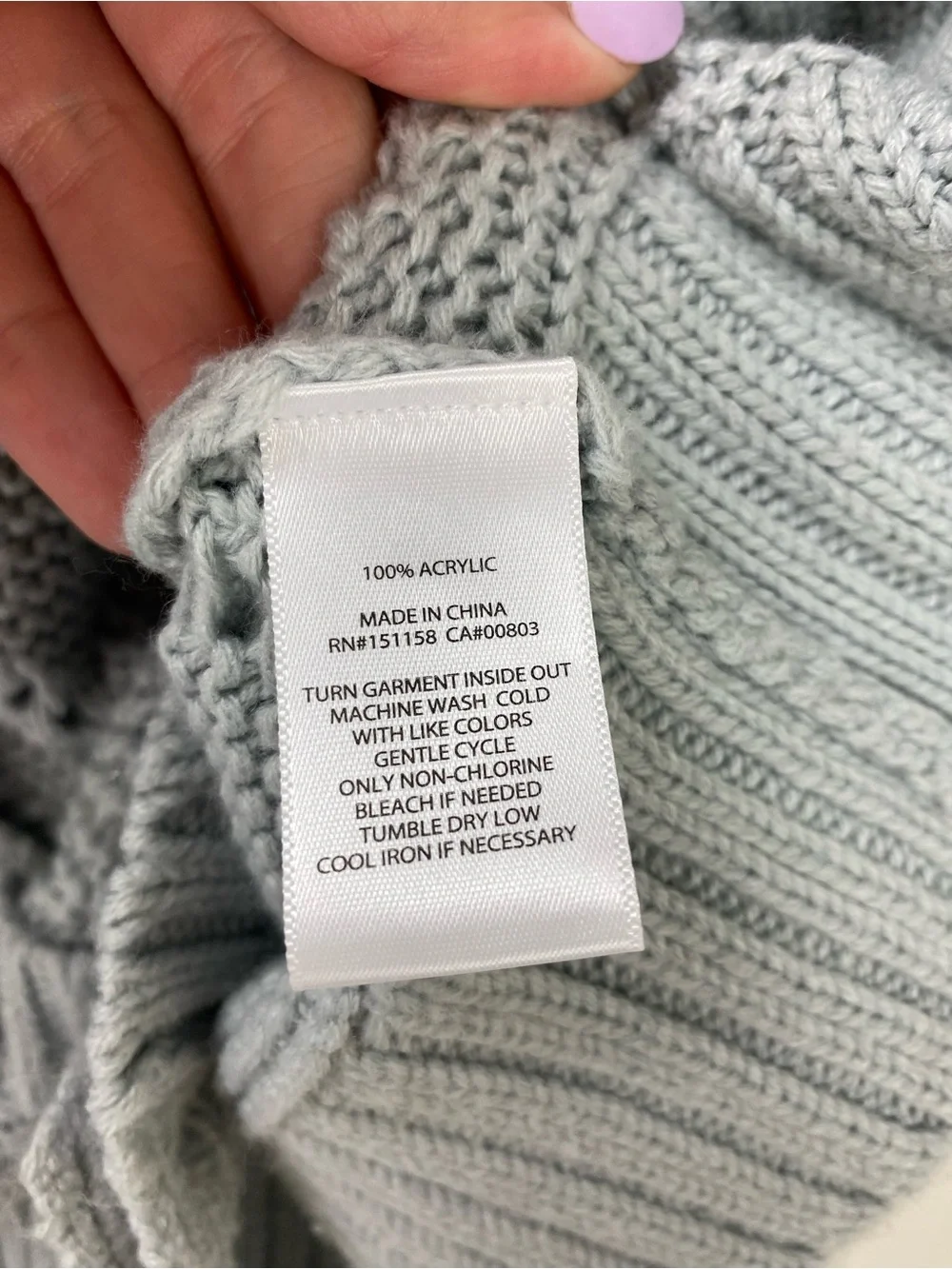 525 America Open-Knit Cropped Cardigan in Light Gray